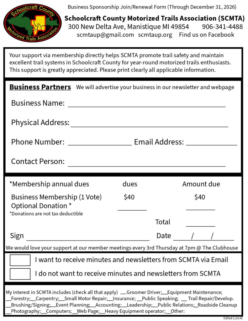 scmta business sponsorship form 2026
